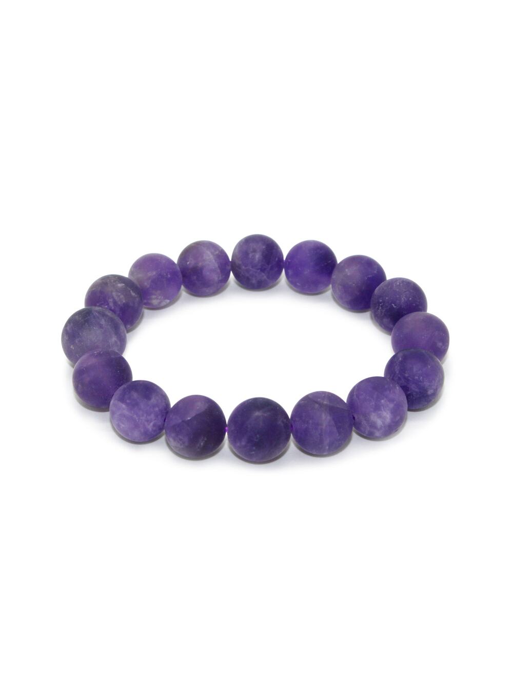 🔴 Bracelet - Matte Amethyst 12mm.